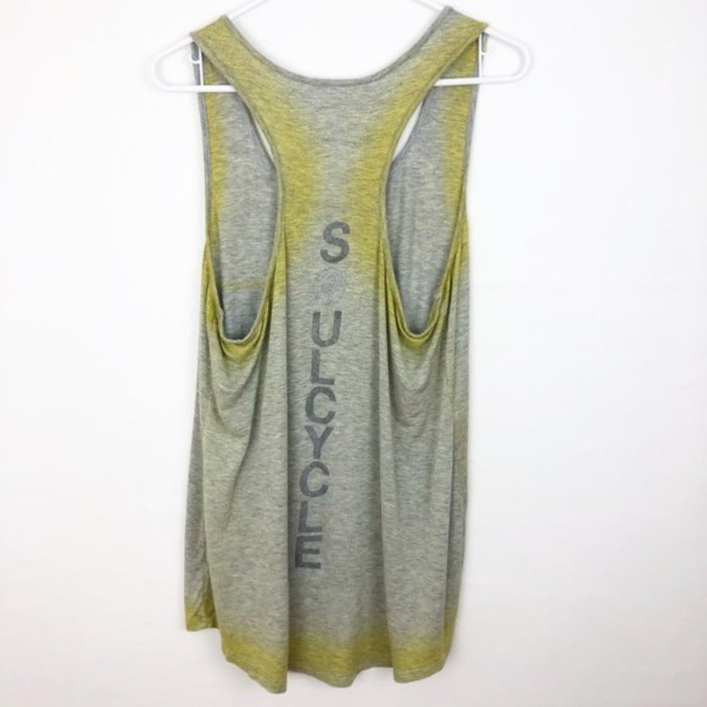 SOULCYCLE grey & yellow graphic tank